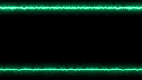 Rectangular horizontal glowing neon shiny green long lines frame with shaki.. Stock Footage 270315408