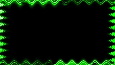 Rectangular horizontal wavy glowing neon shiny green lines closed frame wit.. 스톡 동영상 270315049