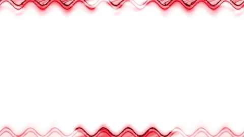 Rectangular horizontal wavy glowing neon shiny red long lines frame with mo.. Stock Footage 270315175