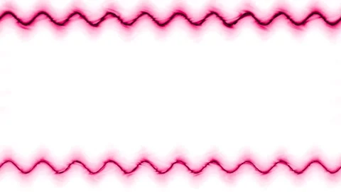 Rectangular horizontal wavy glowing neon shiny red pink long lines frame wi.. Stock Footage 270315447