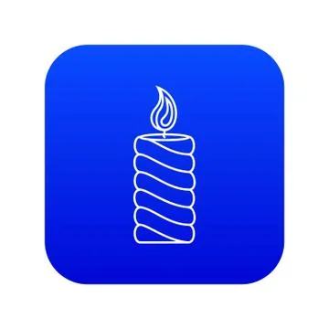 Rectangular icon blue vector 스톡 일러스트