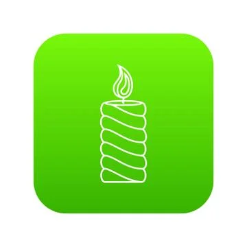 Rectangular icon green Stockillustratie