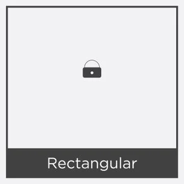 Rectangular icon isolated on white background Stock Illustration