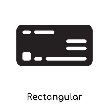 Rectangular icon isolated on white background Stock Illustration