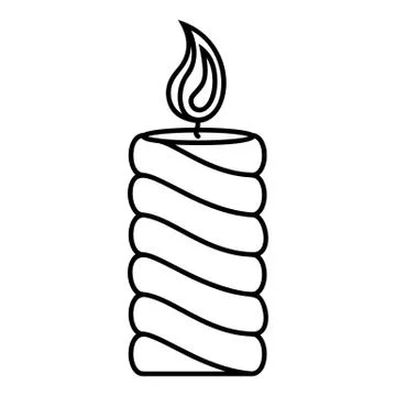 Rectangular icon, outline style Illustrazione stock