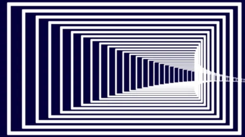 Rectangular infinite tunnel in white o dark blue Stock Footage 269011605