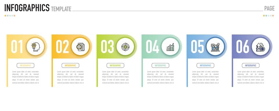 Rectangular infographic for business presentation Stock Illustration