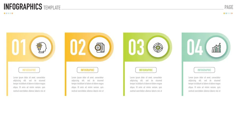 Rectangular infographic for business presentation Stock Illustration