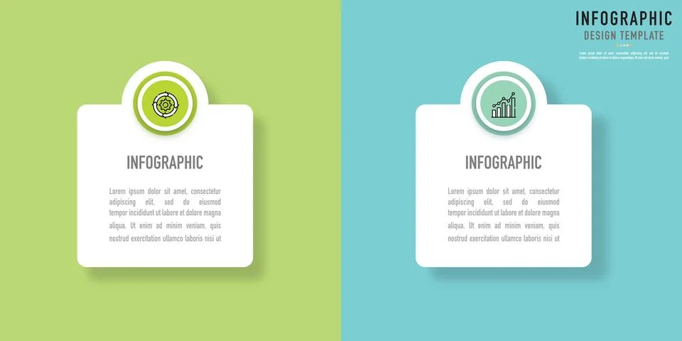 Rectangular infographic for business presentation Stock Illustration