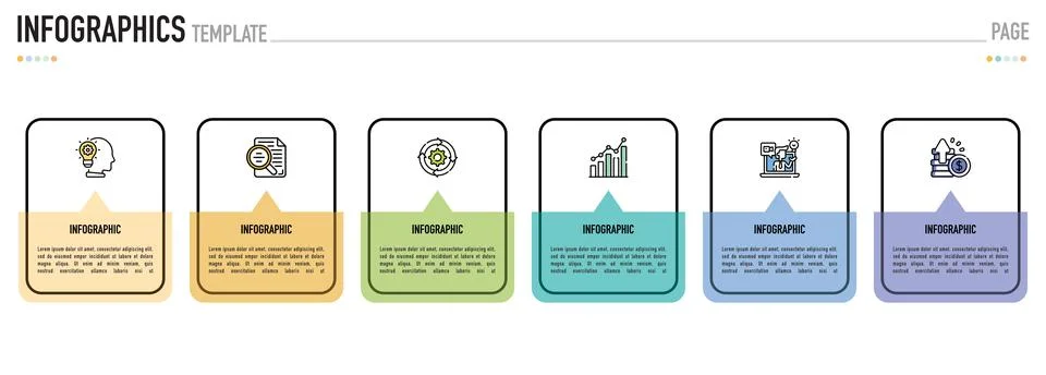 Rectangular infographic for business presentation Stock Illustration