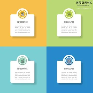Rectangular infographic for business presentation Stock Illustration