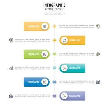 Rectangular infographic for business presentation Stock Illustration
