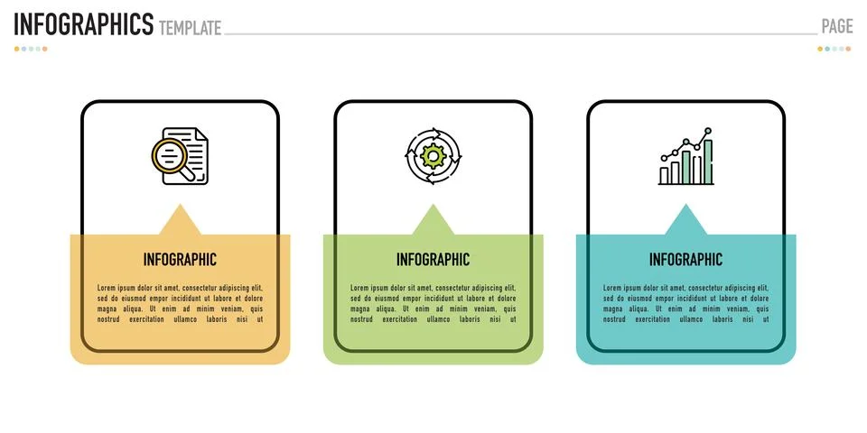 Rectangular infographic for business presentation Stock Illustration