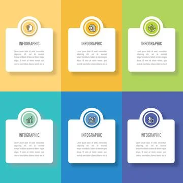 Rectangular infographic for business presentation Stock Illustration
