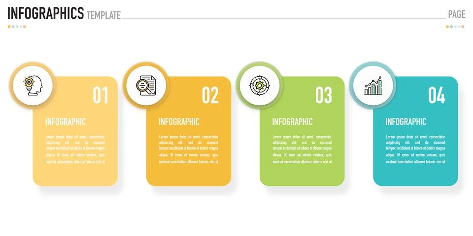 Rectangular infographic for business presentation Stock Illustration