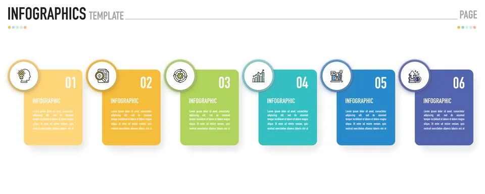 Rectangular infographic for business presentation Stock Illustration