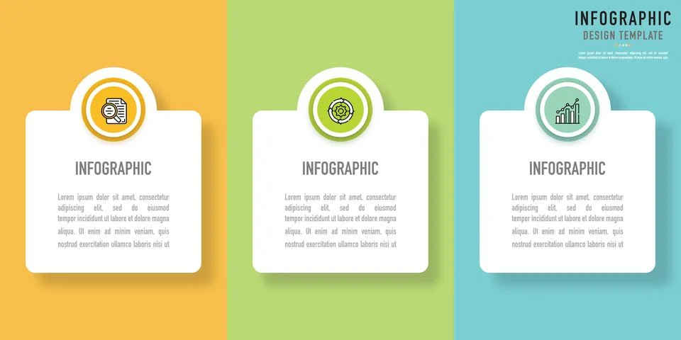 Rectangular infographic for business presentation Stock Illustration