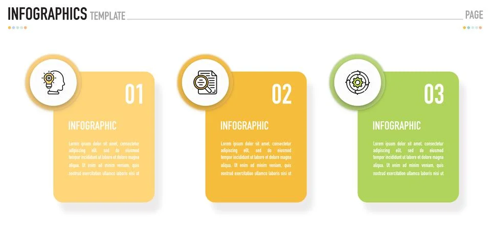 Rectangular infographic for business presentation Stock Illustration