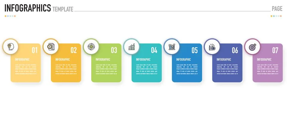 Rectangular infographic for business presentation Stock Illustration