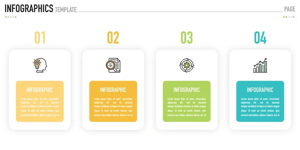 Rectangular infographic for business presentation Stock Illustration