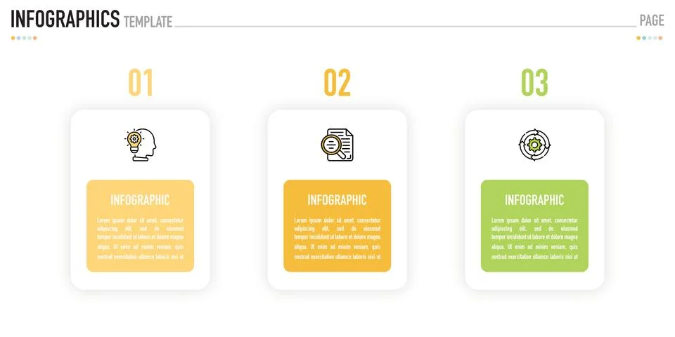 Rectangular infographic for business presentation Stock Illustration