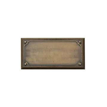 Rectangular iron plate for copy space and text. isolated. Stock Photos