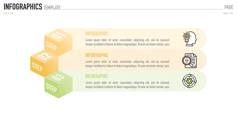 Rectangular isometric infographic for business presentation Stock Illustration