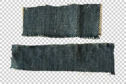 Rectangular jeans cloth texture on transparent background Foto stock
