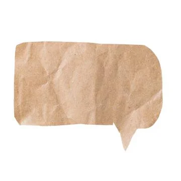 Rectangular kraft speech bubble Stock Photos