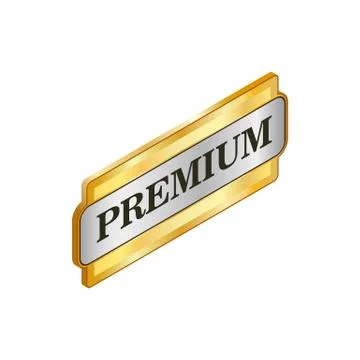 Rectangular label premium icon, isometric 3d style イラスト素材