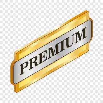 Rectangular label premium isometric icon 스톡 일러스트