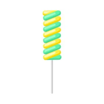 Rectangular lollipop. Vector illustration on a white background. Stock Illustration