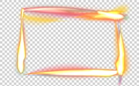 Rectangular luminous translucent frame made of a beam of multicolored light.  Illustrazione stock