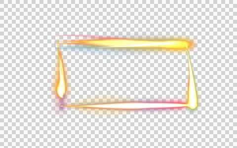 Rectangular luminous translucent frame made of a beam of multicolored light.  Illustrazione stock