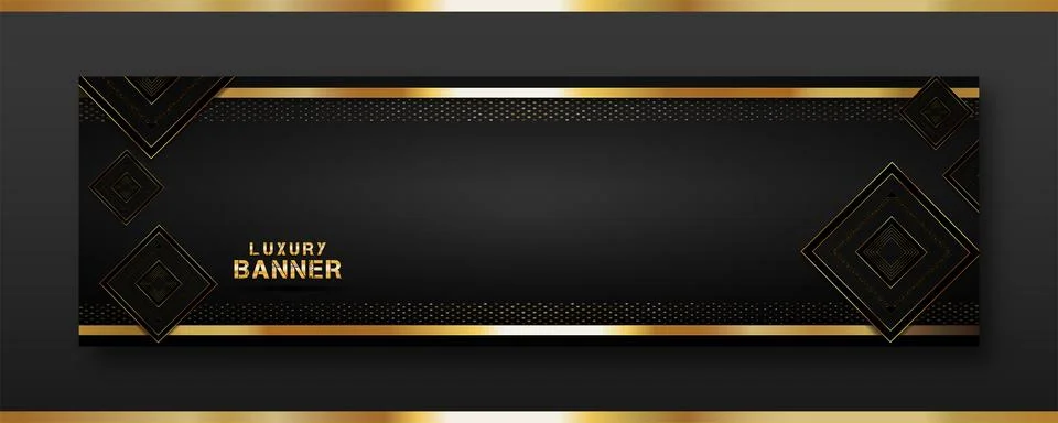 Rectangular luxury banner Stock Illustration