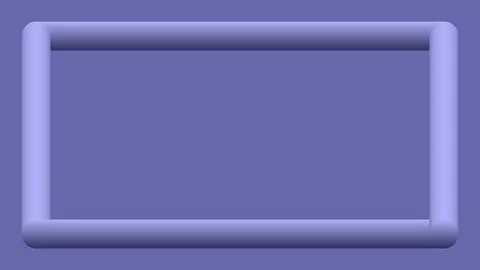 Rectangular luxury soft 3D line frame for text. Very Peri purple trendy color イラスト素材