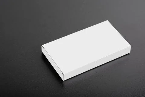 Rectangular medical box on a dark background mock-up series Stock Photos