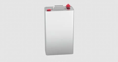 Rectangular metal can, oil tin can rotation animation seamlessly loopable. .. Stock Footage 322068649