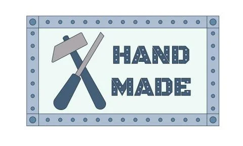 Rectangular metal copy space frame with bolts or nails Stock Illustration