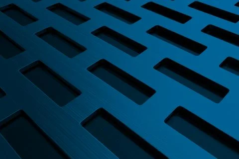 Rectangular metal grate, speaker grille Stock Illustration