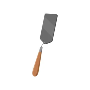 Rectangular metallic trowel for archaeological excavations. Industrial tools Stock Illustration