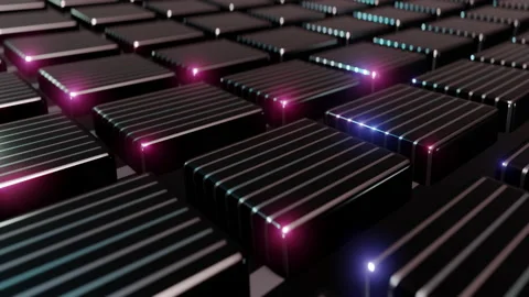 Rectangular microcircuits Stock Footage 162676145