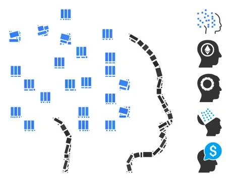 Rectangular Mosaic Digital Phinking Stock Illustration