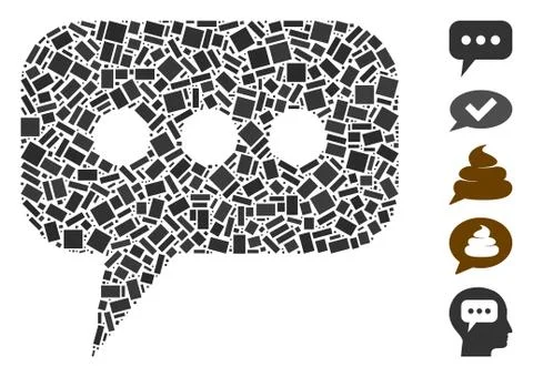 Rectangular Mosaic Opinion Cloud Illustrazione stock