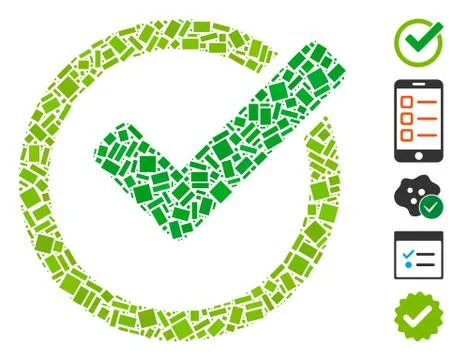 Rectangular Mosaic Validity 스톡 일러스트