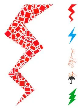 Rectangular Mosaic Zigzag Strike 스톡 일러스트