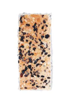 Rectangular Multigrain bread isolated on white Stock Photos