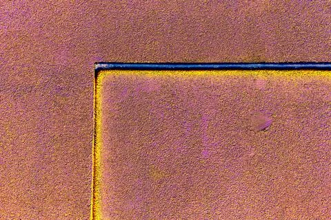 Rectangular niche in a concrete wall, colorful background of a concrete wall  Stock Photos