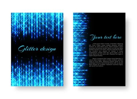 Rectangular notebook with neon light Stock Illustration