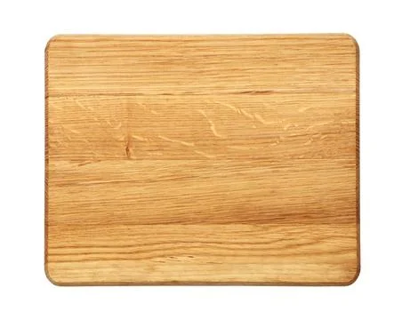 Rectangular oak wood cutting board isolated Close up of one small rectangl... 스톡 사진